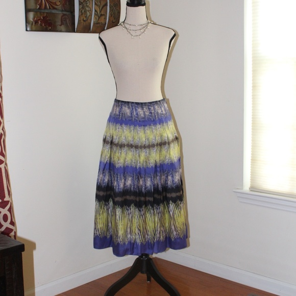 Jones Of New York Collection, wide pleats silk blend skirt - Picture 1 of 11